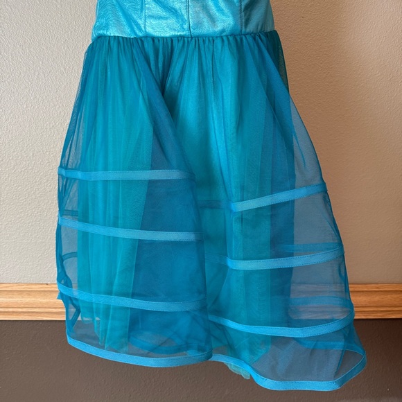 Betsey Johnson tulle and faux leather strapless mini dress - Picture 6 of 12